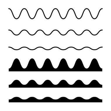 Dalgalı Çizgiler, vektör illüstrasyonu  