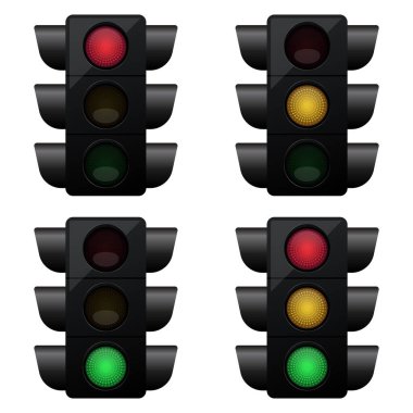 Trafik Işıkları simge resimleme arkaplanı 