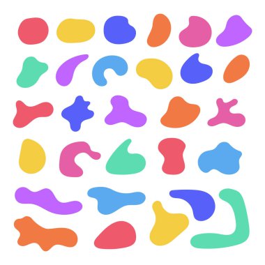 Blobs Big Set, vektör illüstrasyonu