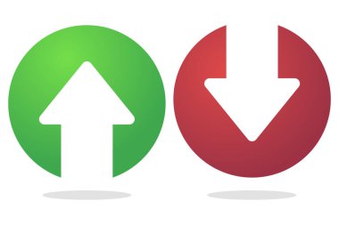 Yukarı ve Aşağı Oklar Gradyan Çemberlerinde