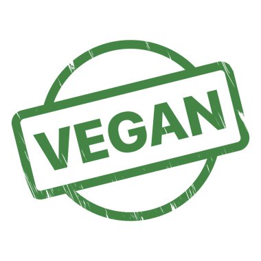 Grunge Vegan Mühür Mührü Lastik Dikdörtgen Görünüm