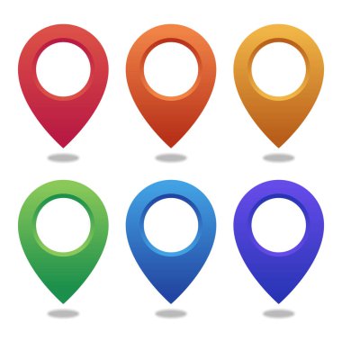 pin konumu ikonlarının vektör illüstrasyon arkaplanı 