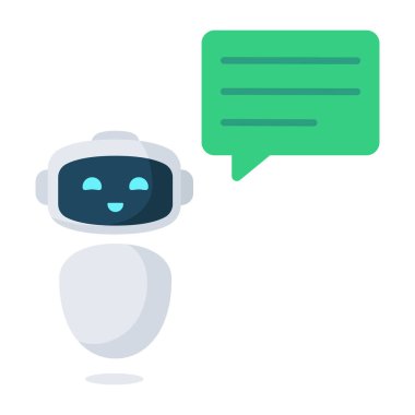 Chatbot simgesi vektör illüstrasyon tasarımı