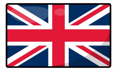 İngiliz Bayrak Taslak simgesi, vektör illüstrasyonu 