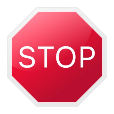 dur işareti simgesi, vektör illüstrasyonu basit tasarım