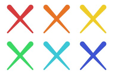 Çapraz İşaretler Çoklu Renkler