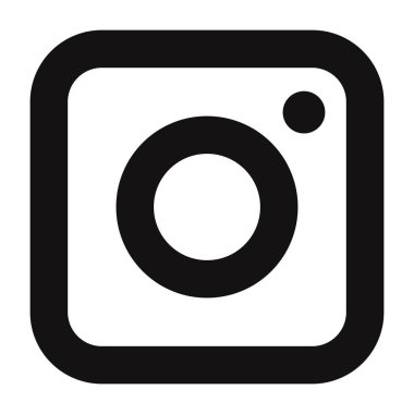 Sosyal Logo Kara Sembol vektör illüstrasyon tasarımı