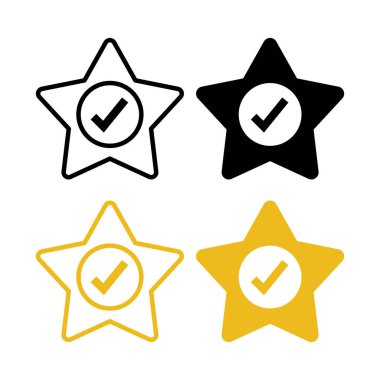 Mark Yıldızlarını Kontrol Et, vektör illüstrasyonu