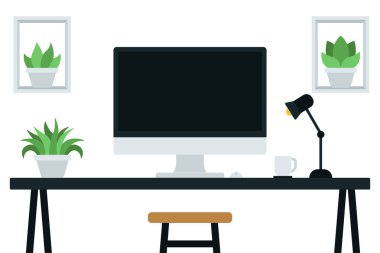 Masa Bitkileri simgesi vektör illüstrasyon tasarımı