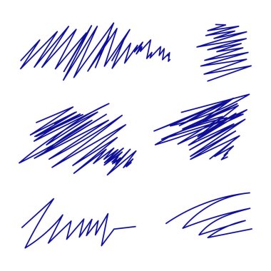 Mavi Mürekkep Yazıları Vektör illüstrasyon tasarımını ayarla