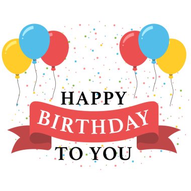 Mutlu Yıllar Banner ikon vektör illüstrasyon tasarımı