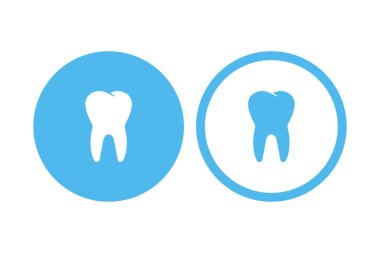 Diş simgesi, simge vektör illüstrasyonu 