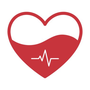 Kan Simgesiyle Dolu Kırmızı Kalp