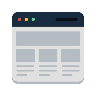 Web sitesi simgesi, vektör illüstrasyonu