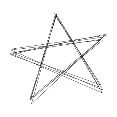 El Çizimi Üst üste binen Yıldız