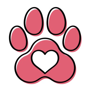 Paw Yazdırma Ofset Renkleri, vektör çizimi