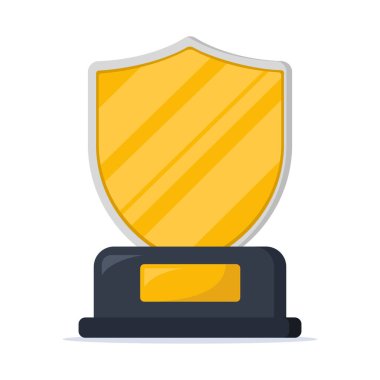 kupa simgesi düz stil arkaplanda 