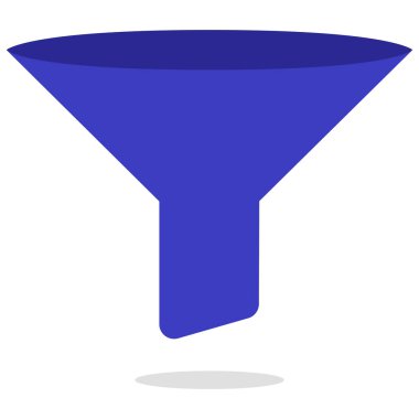 Düz Biçim simgesinde filtre, vektör illüstrasyonu