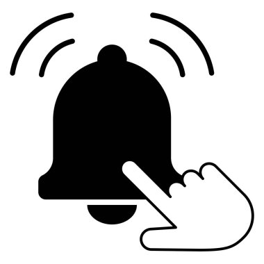 bildirim çanı simgesi, vektör illüstrasyonu basit tasarım