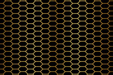 Altıgen Altın Gradyan Arkaplanı