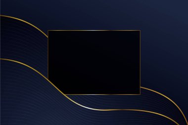 Altın çizgileri ve noktaları olan soyut koyu bir arkaplan. Lüks arka plan tasarımı. lüks arkaplan