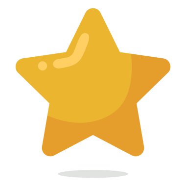 Gölgeler simgesi olan yıldız, vektör illüstrasyonu