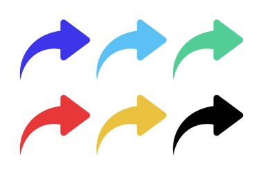 Eğri Sağ Ok Çoklu Renk Ayarları