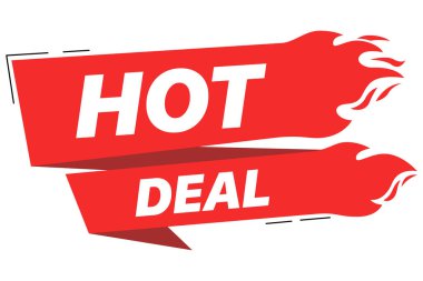 Hot Deal web simgesi vektör çizimi