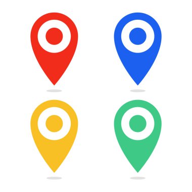 Konum İğnesi Dört Renkli