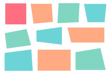 Soyut Dikdörtgenler Ayarla, vektör illüstrasyonu