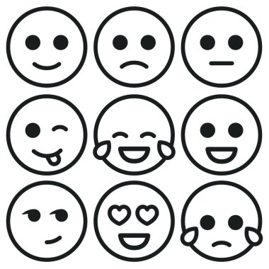 Emoji Özet Biçimi, vektör çizimi