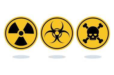 Tehlike İşaretleri Radyasyon Biyolojik Tehlike ve Kafatası Belirledi