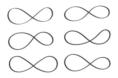 El Çizimi Sonsuz Semboller, vektör illüstrasyonu