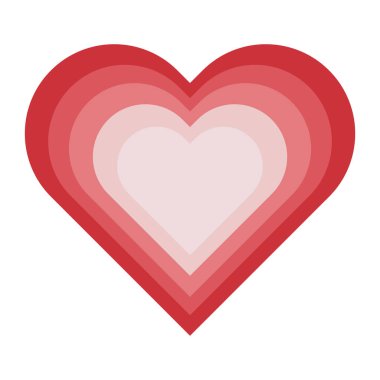 Çok Katmanlı Kalpler, vektör illüstrasyonu