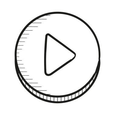 Sağ Ok Oynat Düğmesi simgesi, vektör illüstrasyonu  