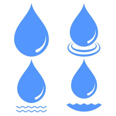 su damlası simgesi, vektör illüstrasyonu basit tasarım