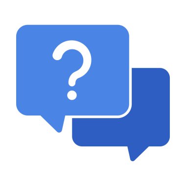 Soru İşareti İleti Baloncukları vektör illüstrasyonu 