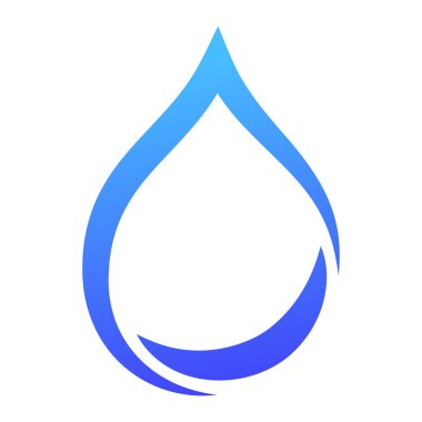 Mavi Gradyan Damla Logosu, vektör