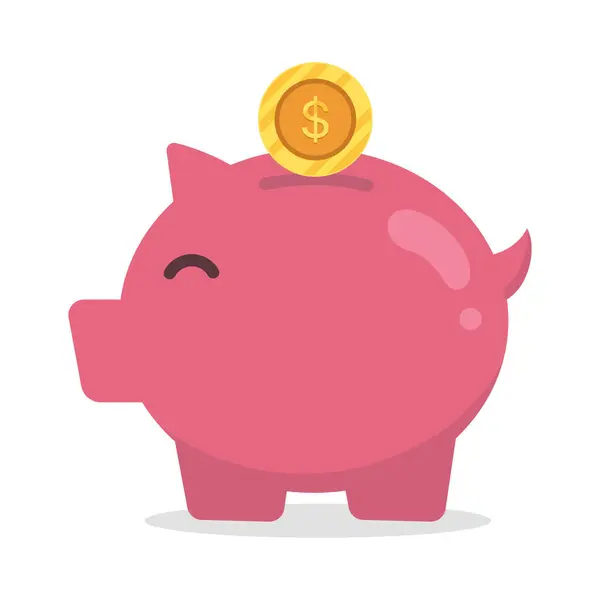 Piggy Bank Savings Pictogram Vector Illustratie — Stockvector