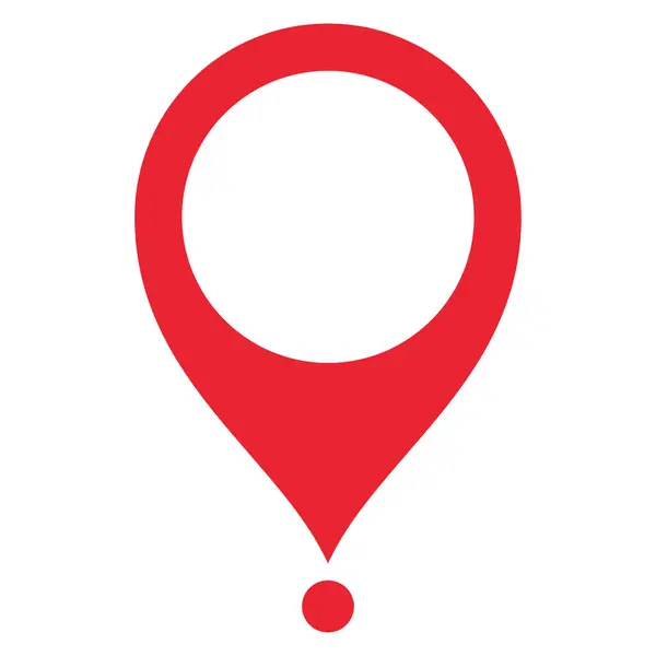 Location Pin Red Circle Illustration — Stock Vector
