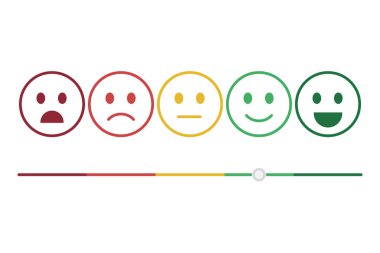 Emoji Geribildirim Kaydırma simgesi vektör çizimi