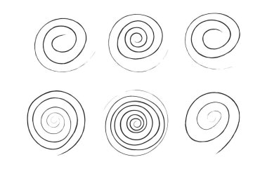 El Çizimi Sarmal Çemberler Koleksiyonu