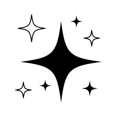 Yıldız Kümesi ikon vektör illüstrasyonu