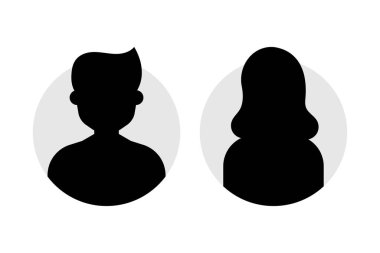 İki Kullanıcı Çemberi simgesi vektör çizimi