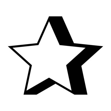 Star Glyph 3B ikon vektör çizimi