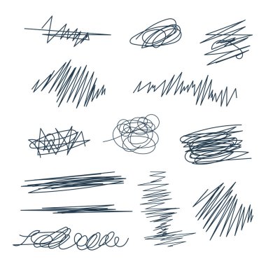 Scribbles Simge vektör çizimini ayarla