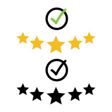 Beyaz Arkaplanda İşaretli Yıldızları Gözden Geçir 