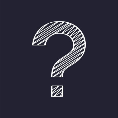 Beyaz Soru İşaretleme Biçimi Koyu Arkaplan