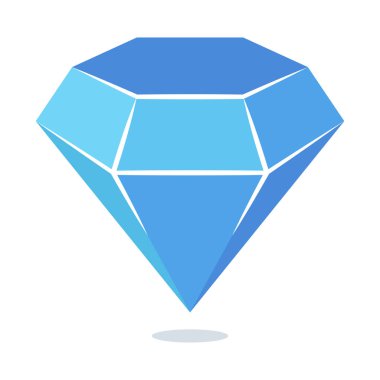 Elmaslar Mavi 3B ikon vektör çizimi