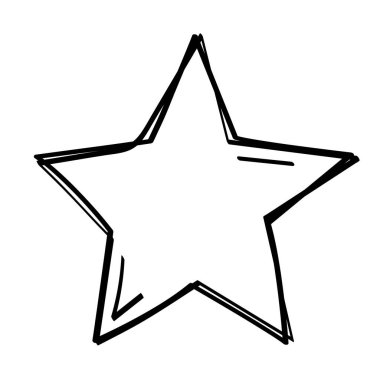 Yıldız El Çizimi Çizim Çizgisi